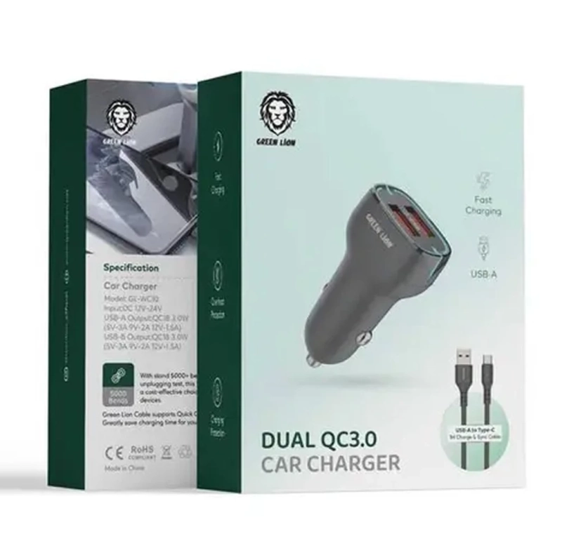 Green Lion Car Charger QC36w-3