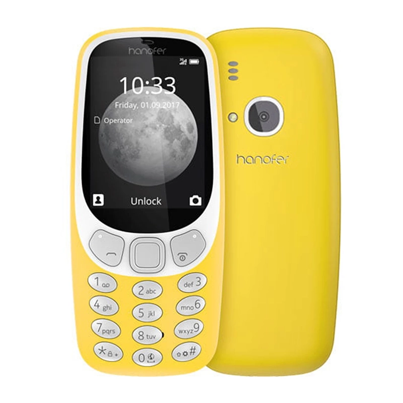 Hanofer 3310 Dual SIM With Persian Menu Games Yellow