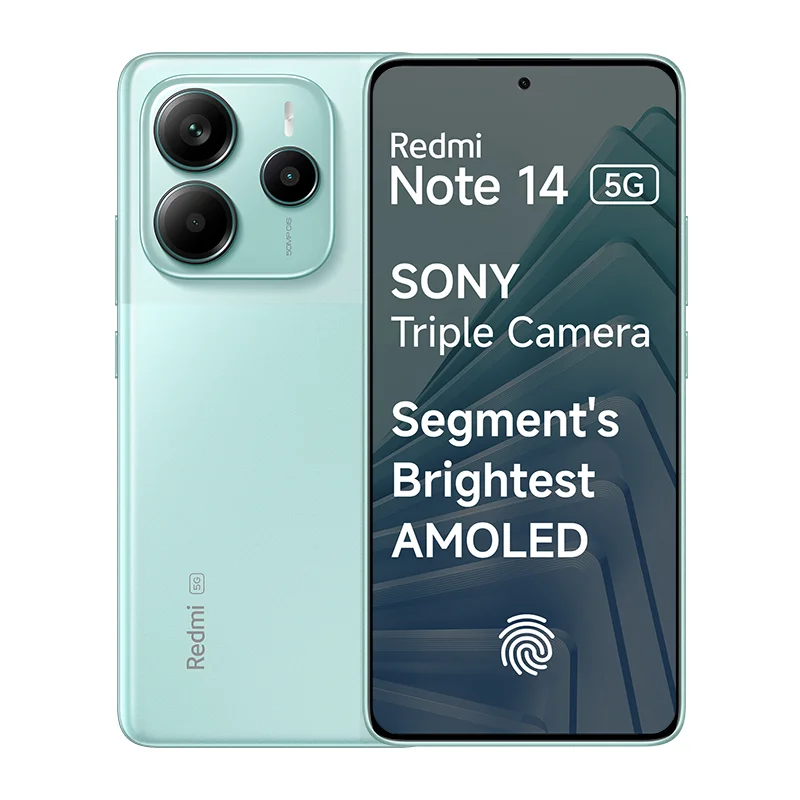 گوشی موبايل شیائومی مدل Redmi Note 14 5G ظرفیت 256 گیگابایت رم 8 گیگابایت – پک چین - سبز