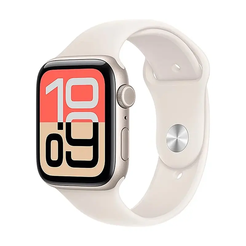 Apple Watch SE 3 Aluminum Case (44mm) with Silicone Band-Beige Apple Watch SE 3 Aluminum Case 44mm with Silicone Band Beige