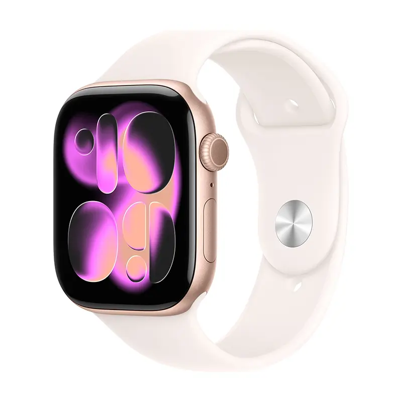 Apple Watch Series 11 42mm GPS Aluminum Sport Band Rose gold case pink strap