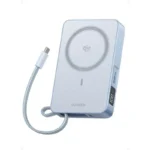 پاوربانک یوگرین مدل MagFlow PB773 کد 65958 ظرفیت 10000 میلی آمپر ساعت رنگ آبی